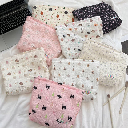 Embossed Cartoon Cosmetic Bag for Women