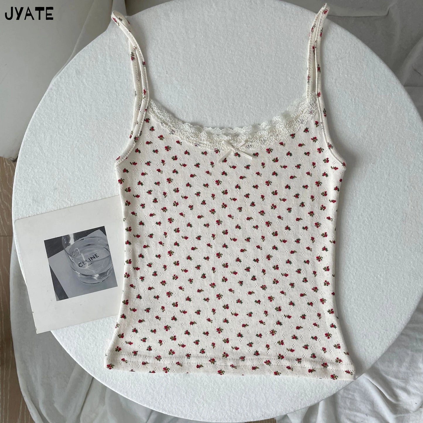 Coquette Floral Print Cami Top Set