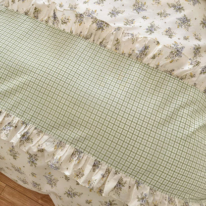 Coquette Floral Cotton Lace Bedding Set
