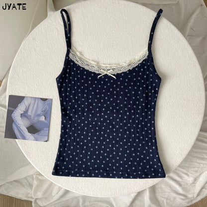 Coquette Floral Print Cami Top Set