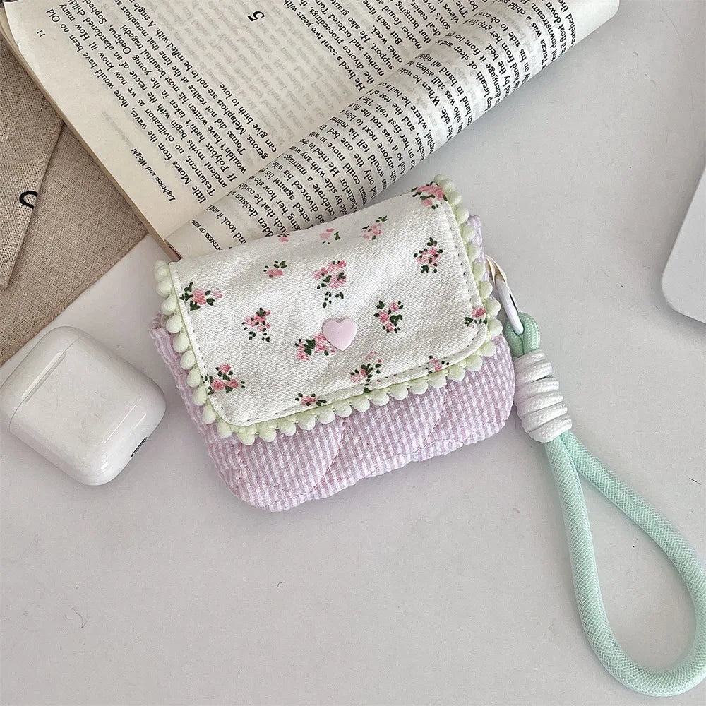 Floral Cotton Women's Small Storage Bags – Cute & Lightweight Pouch