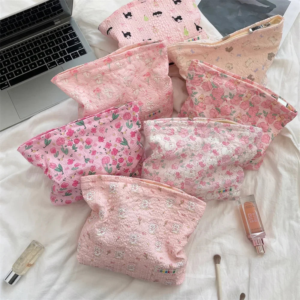 Embossed Cartoon Cosmetic Bag for Women