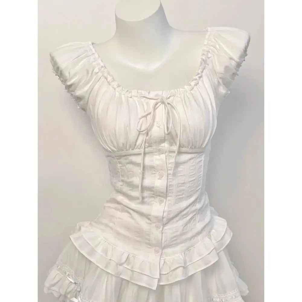 Angelique Coquette Bow Crop Top