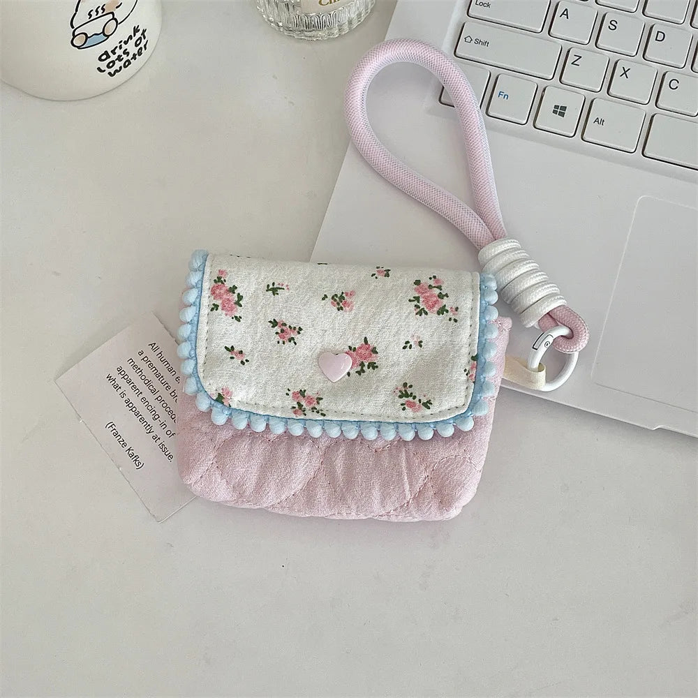 Floral Cotton Women's Small Storage Bags – Cute & Lightweight Pouch