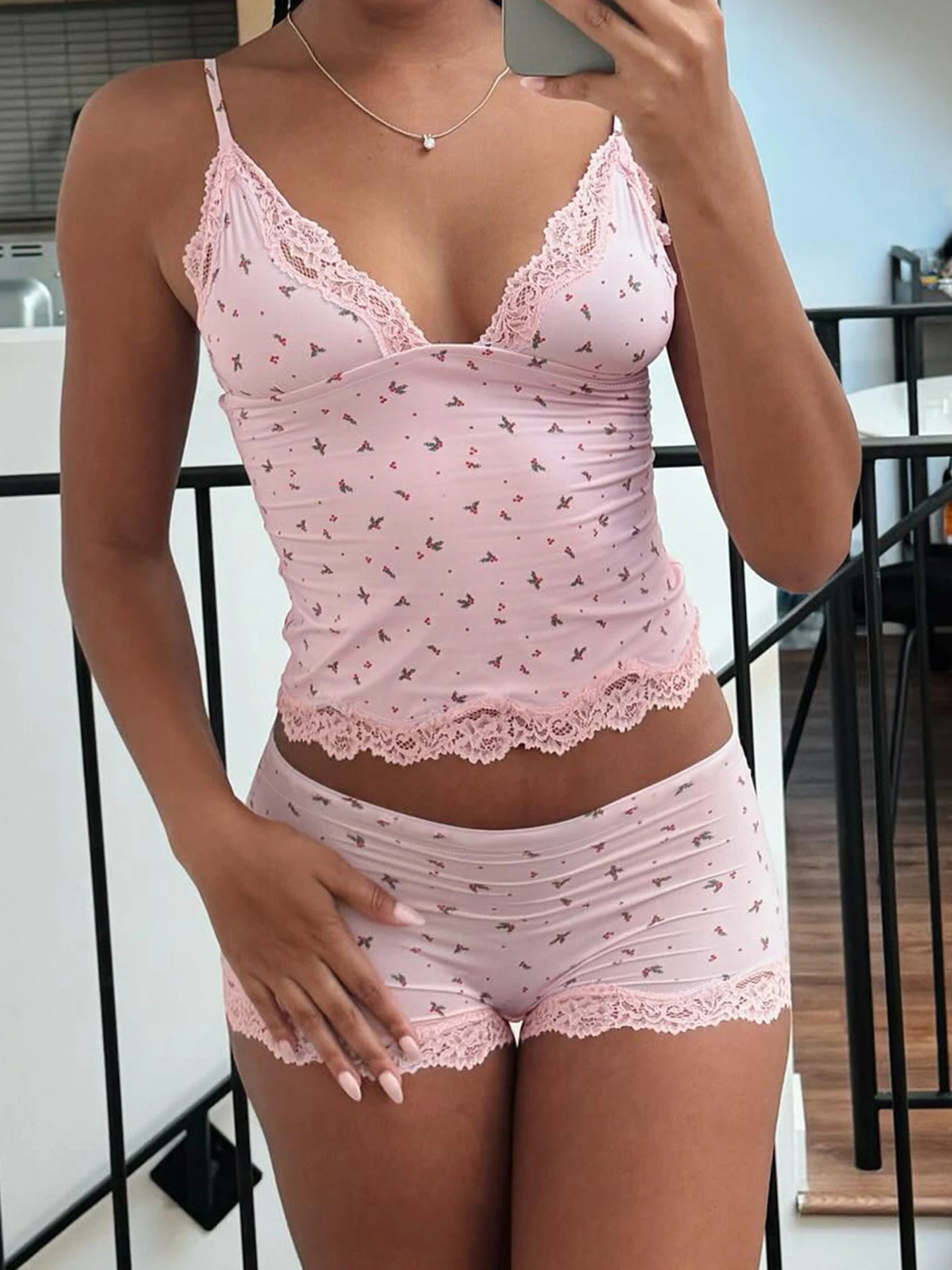 Coquette Dreamy Pink Floral Lounge Set