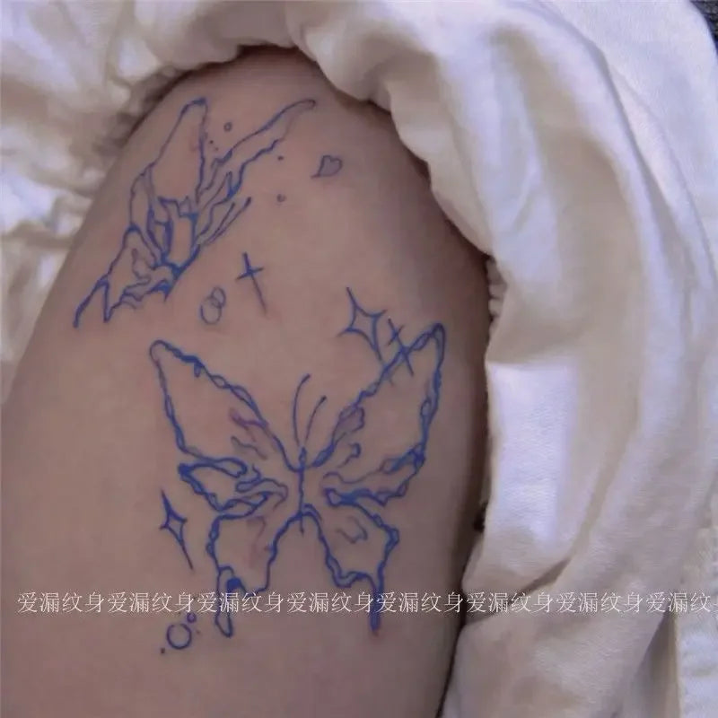 Coquette Butterfly and Cherry Temporary Tattoo Set