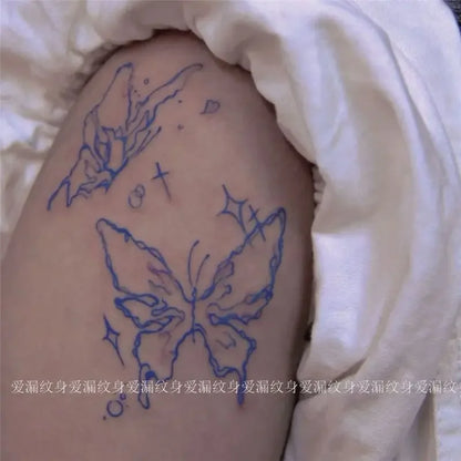 Coquette Butterfly and Cherry Temporary Tattoo Set