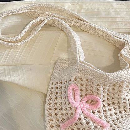 Fashionable Large Capacity Crochet Beach Tote Bag for Women