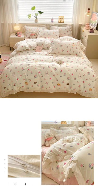 Coquette Bonenjoy Lace Bow Duvet Cover