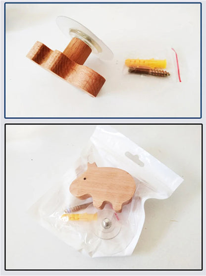 Cute Animal Wooden Hooks for Room Decor