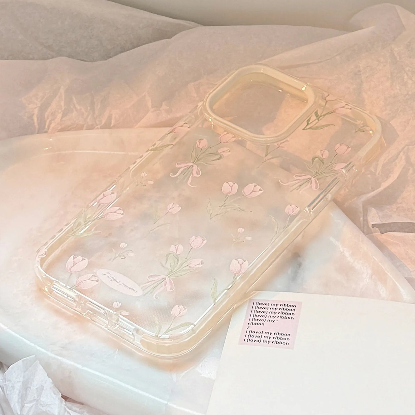 Coquette Pink Tulip Bouquet Phone Case