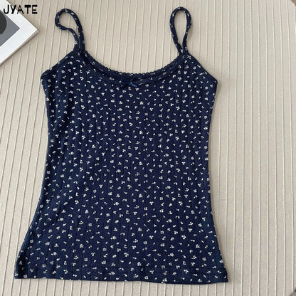 Coquette Floral Print Cami Top Set