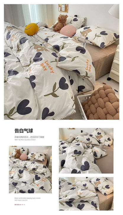 Coquette Charming Cherry Ruffle Bedding Set