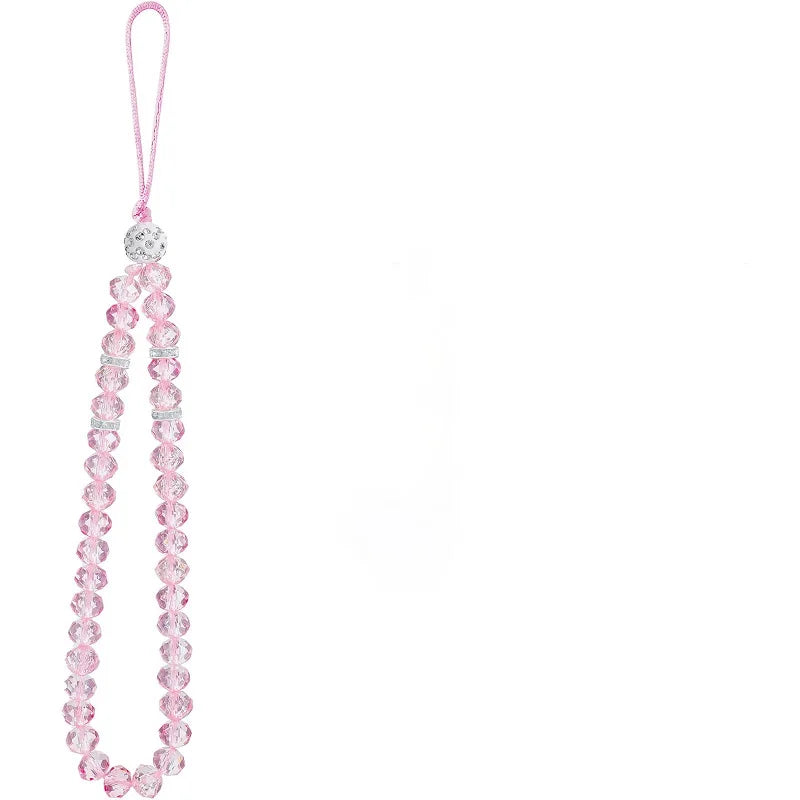 Coquette Cute Crystal Bowknot Pearl Beaded Phone Strap