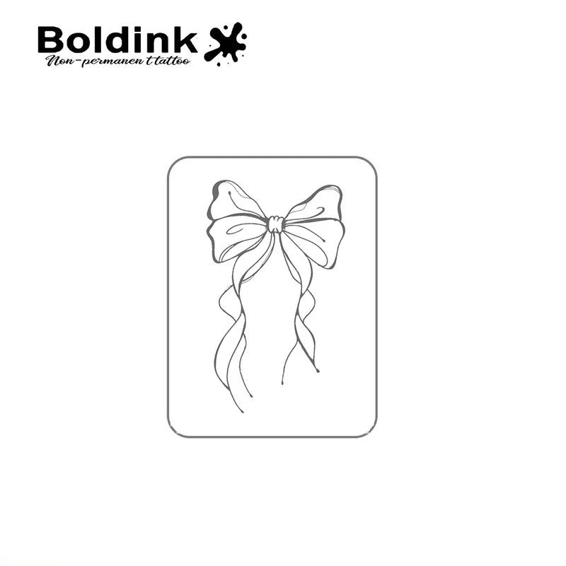 Coquette Graceful Ribbon Temporary Tattoo