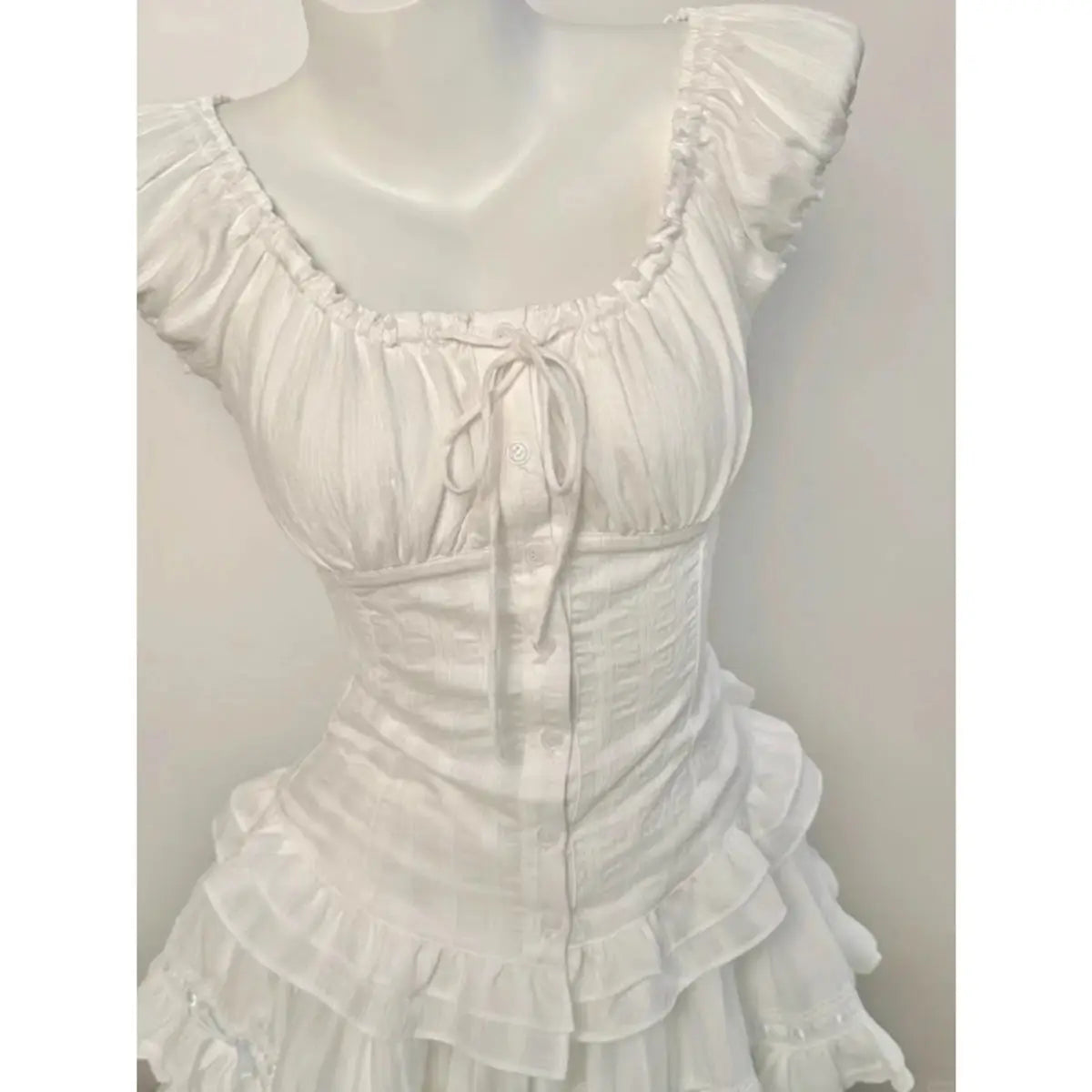 Angelique Coquette Bow Crop Top