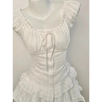 Angelique Coquette Bow Crop Top