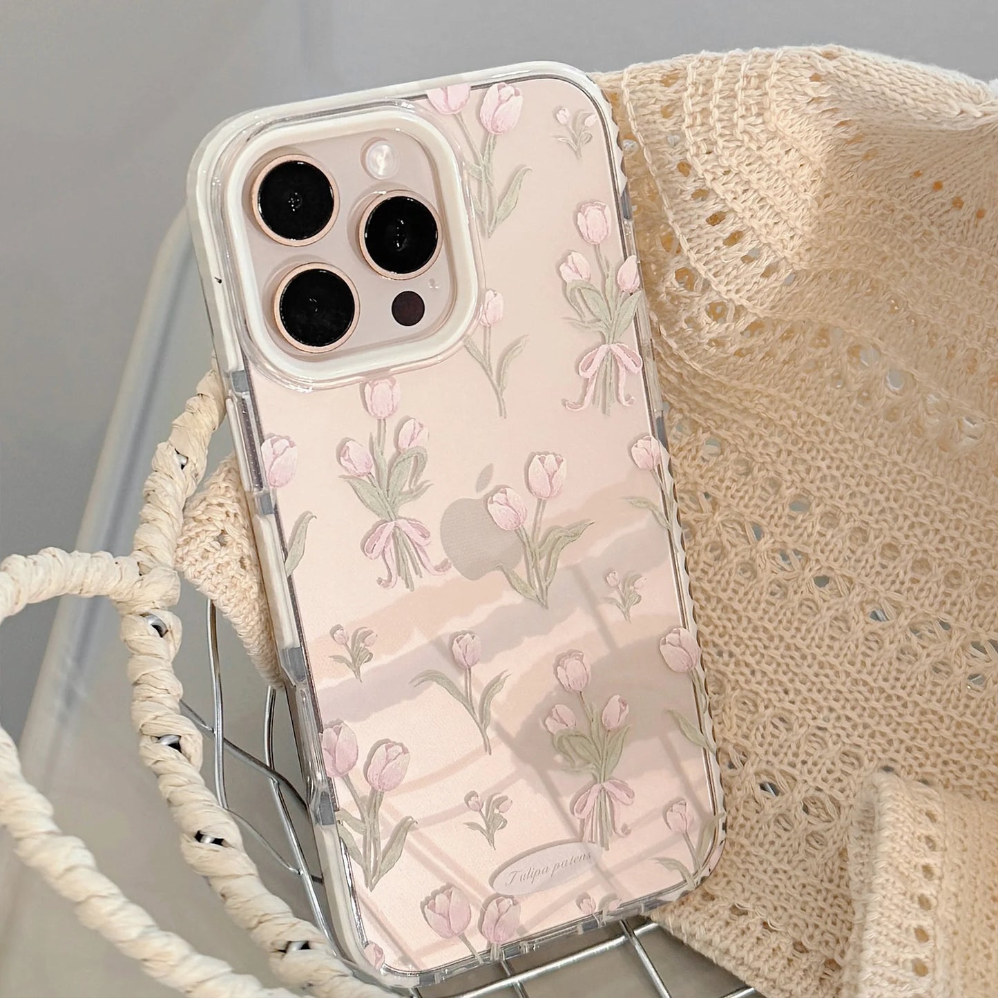 Coquette Pink Tulip Bouquet Phone Case