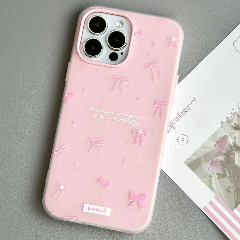 Coquette Jelly Pink bow Cartoon Phone Case