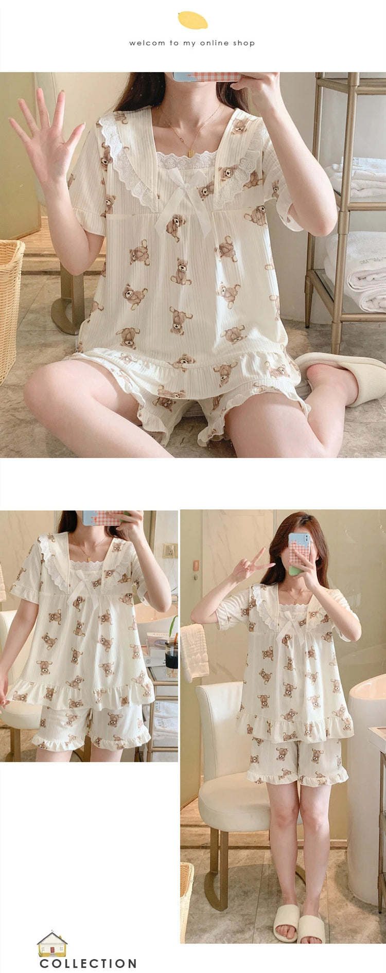 Coquette Charming Strawberry Print Loungewear Set