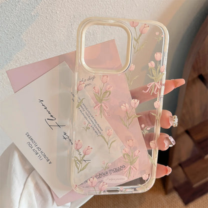 Coquette Pink Tulip Bouquet Phone Case