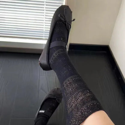 Coquette Lolita Mesh Lace Crew Socks