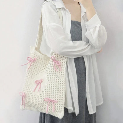 Fashionable Large Capacity Crochet Beach Tote Bag for Women