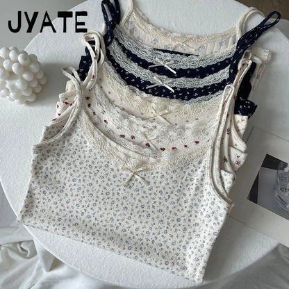 Coquette Floral Print Cami Top Set