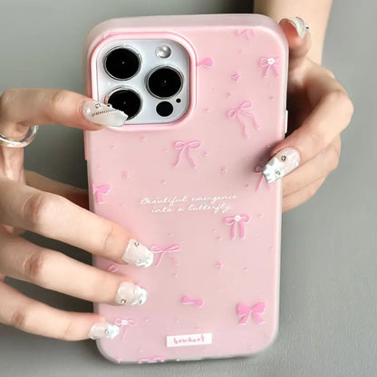 Coquette Jelly Pink bow Cartoon Phone Case