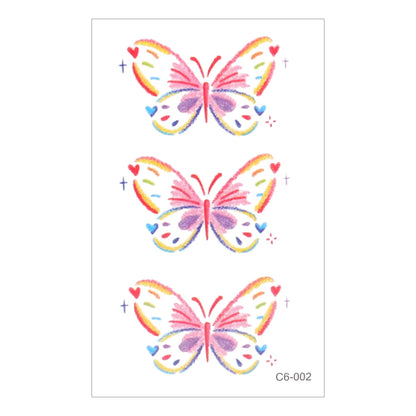 Cute Whimsical Heart and Bow Temporary Tattoo Set