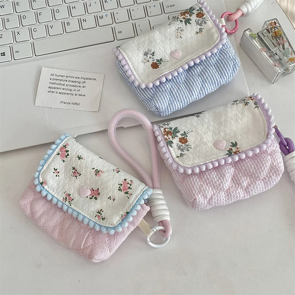 Floral Cotton Women's Small Storage Bags – Cute & Lightweight Pouch