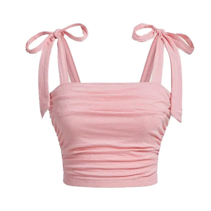 Starlit Bow Tie Backless Tank Top