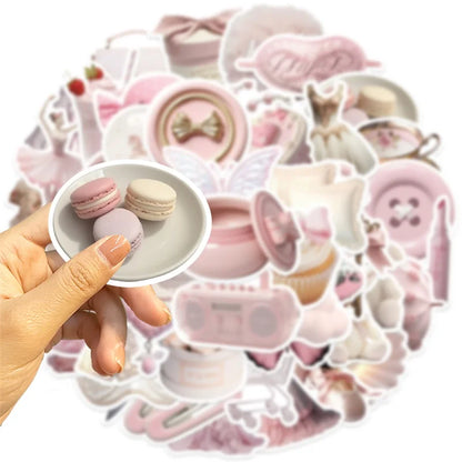 Coquette Aesthetic Kawaii Pink Ballet Stationery Stickers