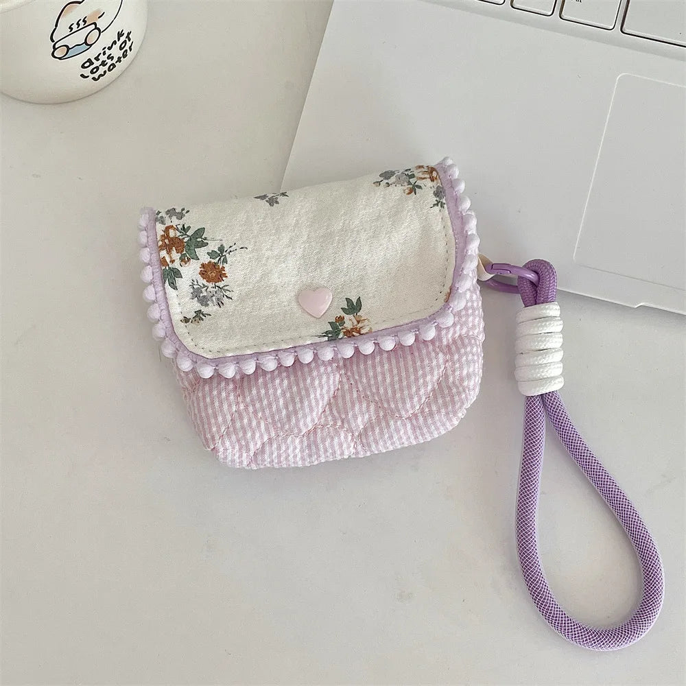 Floral Cotton Women's Small Storage Bags – Cute & Lightweight Pouch