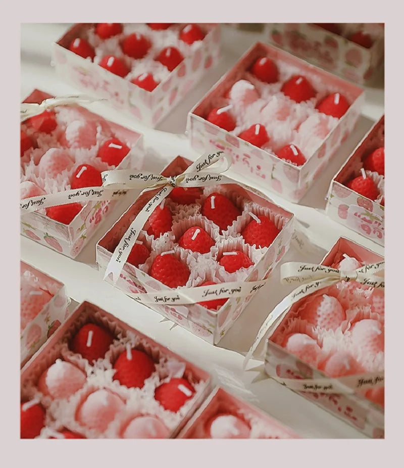 Coquette Strawberry Scented Candle Gift Box