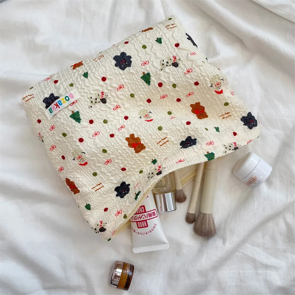 Embossed Cartoon Cosmetic Bag for Women