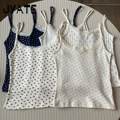 Coquette Floral Print Cami Top Set