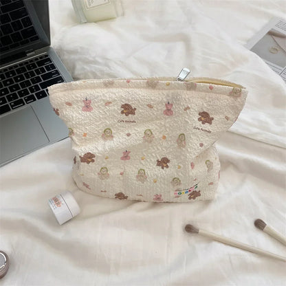 Embossed Cartoon Cosmetic Bag for Women