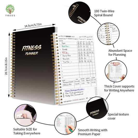 Fitness Planner Book with A3 Calendar