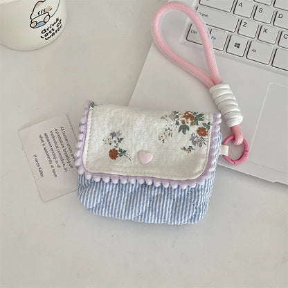 Floral Cotton Women's Small Storage Bags – Cute & Lightweight Pouch