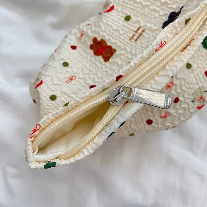 Embossed Cartoon Cosmetic Bag for Women