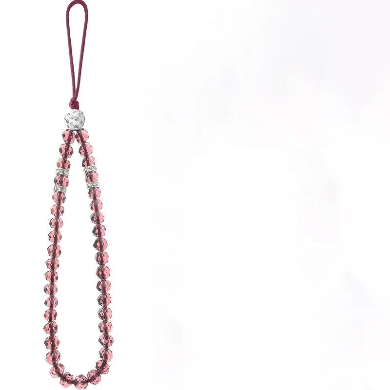 Coquette Cute Crystal Bowknot Pearl Beaded Phone Strap