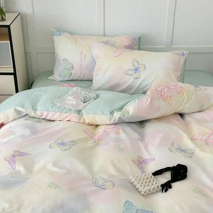 Coquette Soft Enchanted Garden Floral Bedding Set