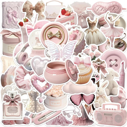 Coquette Aesthetic Kawaii Pink Ballet Stationery Stickers