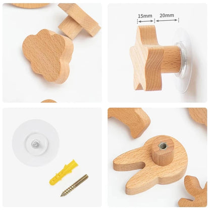 Cute Animal Wooden Hooks for Room Decor