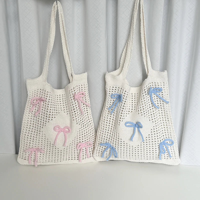 Fashionable Large Capacity Crochet Beach Tote Bag for Women
