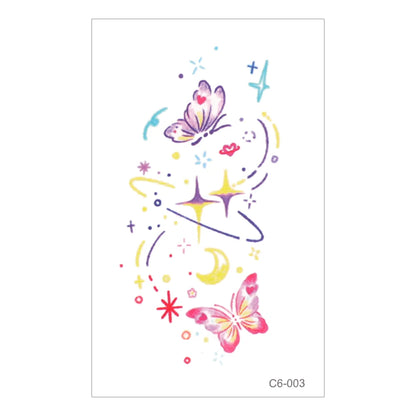 Cute Whimsical Heart and Bow Temporary Tattoo Set