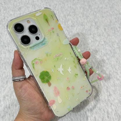 Korean Style Spring Oil Painting Phone Case for iPhone