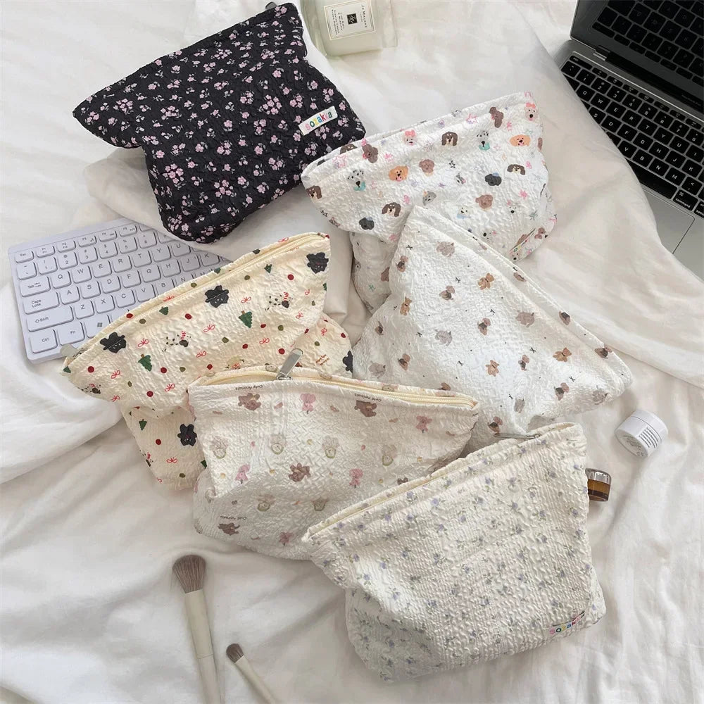 Embossed Cartoon Cosmetic Bag for Women