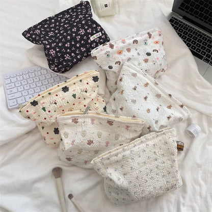 Embossed Cartoon Cosmetic Bag for Women